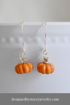 Orange Pumpkin Earrings | Dangle Earrings | Fall Jewelry | Halloween Earrings | Thanksgiving Earrings | Jewelry Gifts for Women | Halloween Costume Ideas | Seasonal Jewelry  #earringaddict #seasonaljewelry #fallseason #pumpkinseason Goblincore Earrings, Cottagecore Lifestyle, Earrings Artificial, Thanksgiving Earrings, Heart Diamond Earrings, Autumn Jewelry, October Birthstone Jewelry, Women Halloween Costume, Jewelry Halloween