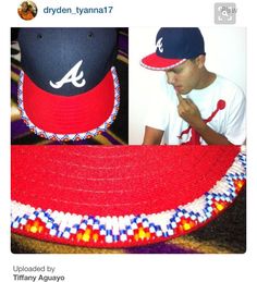 Beaded Baseball Caps, Beaded Caps, Baby Moccasin Pattern, Beaded Hats, Moccasin Pattern, Beaded Hat Bands, Native Wears, Designing Home, Hat Bands