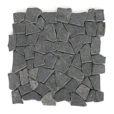 grey stone mosaic tile on white background