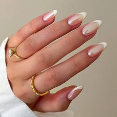 Best 13+ french with chrome nails you must try this year Graduation Nail Designs, Graduation Nails, Nagel Tips, Nail Arts, False Nails