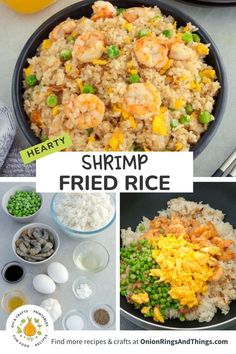 making Shrimp Fried Rice Fluffy Eggs, Shrimp Fried Rice, Leftover Rice, Easy One Pot Meals, Family Dinner Ideas, Asian Inspired Recipes, Shrimp Tacos, Healthy Fish