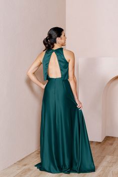 Model: Audra; Size: 4 Wedding Parties Colors, Bridesmaid Dress Colors, Satin Bridesmaid Dresses, Colorful Party, Satin Dress, Wren, Color Swatches, A Line Skirt, Satin Dresses