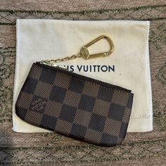 New W Tags,Dust Bag,No Box Bags Louis Vuitton, Key Pouch, Louis Vuitton Brown, Louis Vuitton Bags, Louis Vuitton Damier, Louis Vuitton Bag, Wallets, Dust Bag, Louis Vuitton