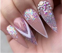 Unicorn Nails, Glow Nails, Bling Nails, Pretty Acrylic Nails, Fancy Nails, Dope Nails