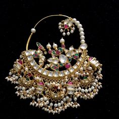 Nath Design, Bridal Nath, Nose Ring Jewelry, Rajputi Jewellery, Royal Jewellery, Kundan Jewellery Bridal, Nose Pins, Indian Jewelry Earrings, Antique Jewellery Designs