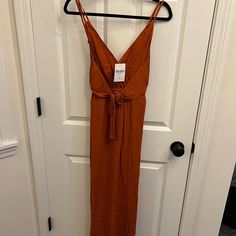 New With Tags. The Color Is Rust. Casual Maxi Dress With Tie Waist For Date Night, Forever 21 V-neck Maxi Dress For Brunch, Forever 21 Spring Maxi Dress For Date Night, Forever 21 Sleeveless Maxi Dress For Date Night, Forever 21 Casual Maxi Dress For Party, Casual Forever 21 Maxi Dress For Party, Casual Forever 21 Maxi Dress For Date Night, Chic Forever 21 Maxi Dress For Date Night, Casual Party Maxi Dress By Forever 21