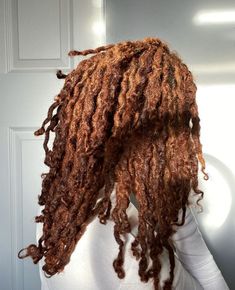 Copper Brown Locs, Light Brown Dreads, Feminine Locs, Mens Twists, Brown Locs