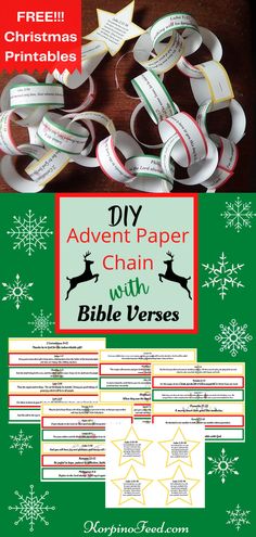 the christmas printables and activities for children to do with their own paper chains