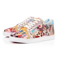 Christian Louboutin Vieira Flat Patent Oh Xtian Multicolor Low Top Sneaker 40.5 ********** Christian Louboutin ********** Brand: Christian Louboutin Size: 40.5 (Know Your Louboutin Size) Name: Vieira Flat Color: Multicolor Style: Low Top Sneakers Style#: 3210949 Material: Patent / Neo Lace Up Tie Front White Laces And Sole Multicolor Oh Xtian Graffiti Print Patent Leather Material Neon Orange Fizz Neoprene Material Low Top Style Classic Red Sole With Louboutin Signature Brand New In Box, Comes W Louboutin Sneakers Women, Louboutin Sneakers, Louboutin Online, Sneakers Women, Red Sole, Hi Top, Louboutin Shoes, Sneaker Shopping, Christian Louboutin Shoes