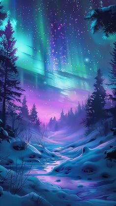 Auroracore Aesthetic, Northern Lights Wallpaper Iphone, Bookmarker Ideas, 80s Illustration, Winter Northern Lights, Mystic Wallpaper, Clay Activity, Lights In The Sky, Night Landscape Photography