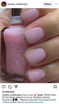 Essie Pink, Hoco Nails, Dipped Nails, Dream Nails, Floral Nails, Nail Polish Colors, Nude Nails