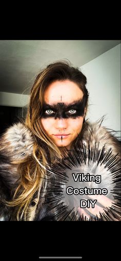 Viking Costume DIY easy, no sewing, Wikinger Kostüm, ohne Nähen, einfach Women Vikings Costume, Viking Sheild Maden Outfit, Diy Shield Maiden Costume, Diy Lagertha Costume, Couples Viking Costumes Diy, Celtic Witch Outfit, Viking Witch Costume Dresses, Viking Warrior Woman Cosplay, Barbarian Woman Costume Diy