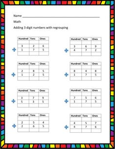 the missing numbers worksheet for addition and subtractional math practice sheets