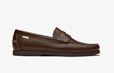 Penny Loafer | Chocolate - Oliver Cabell Sell Shoes, Penny Loafer, Penny Loafers, High End Fashion, Top Shoes, Full Grain Leather, The Door, Fashion Company, Shoe Brands