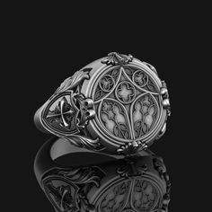 Silver Religious Cathedralic Symbol Ring - Christianity Jewelry, Elegant Faith Ring, Unique Religious Gift Embrace the profound beauty of faith with our Silver Religious Cathedralic Symbol Ring. This elegant piece of Christianity jewelry features intricate cathedral-inspired designs, symbolizing spiritual strength and divine architecture. Crafted from high-quality silver, this ring is perfect for those who cherish their faith and appreciate religious symbolism. Ideal as a unique religious gift o Warrior Ring, Spiritual Strength, Christian Devotions, Jewelry Elegant, Signet Rings, Bling Rings, Ring Unique, Religious Gifts, Personalized Products