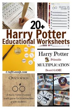 harry potter worksheets for kids and adults with the text harry potter on it