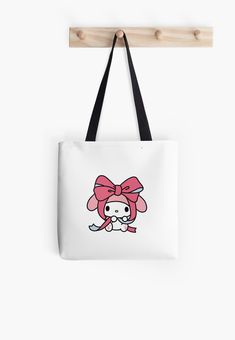 Soft polyester canvas shopping bag with edge-to-edge print on both sides. Fully lined for extra strength. Three sizes to choose from. Bow Tote Bag, Canvas Shopping Bag, My Melody, Print Tote, Printed Tote Bags, All Over Print, Bag Sale, Tote Bag, Canvas