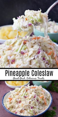 this pineapple coleslaw is the perfect side dish for any party