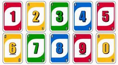 the numbers are arranged in different colors and sizes, including one that is missing two or three