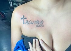 Woman Of God Tattoo Ideas, Bible Neck Tattoo, God Verses Tattoos, I Was His Angel Now Hes Mine Tattoo, Bible Quote Tattoos For Women, In Gods Hands Tattoo, Baddie Tattoos Shoulder, Bible Tattoo Quotes, Godly Tattoos For Women