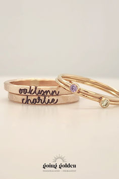 Looking for personalized kids name rings & birthstone jewelry to keep your children's love close? Discover our beautiful kids name ring stacks, the perfect sentimental gift for mom's birthday or moms-to-be! These stackable kids name rings pair perfectly with their birthstone rings & are the perfect simple meaningful jewelry pieces to add to your collection.  Shop all of our custom personalized jewelry and gold name rings here! Personalized Gold Sterling Silver Birthstone Ring, Personalized Stackable 14k Gold Rings, Personalized Yellow Gold Stackable Rings, Custom Name Engraved 14k Gold Ring, Custom Name 14k Gold Stackable Rings For Anniversary, Custom Name Stackable Rings In 14k Gold For Anniversary, Custom Name Gold Stackable Rings In Sterling Silver, 14k Gold Stackable Rings With Custom Name For Anniversary, Personalized Adjustable 14k Gold Stackable Rings