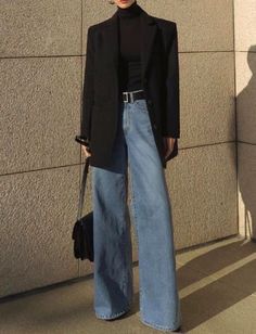 Chique Outfit, Mode Casual, Business Outfit, 가을 패션, Mode Vintage, Black Blazer, Looks Style