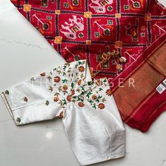 Red Blouse Design, Green Blouse Designs, Mirror Work Blouse Design, Kutch Work Designs