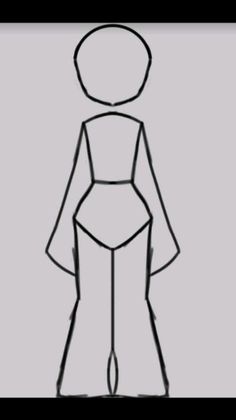 a drawing of a woman's dress with long sleeves and high slits on the bottom