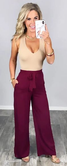 Flowy Perfect Fall Ready Tie Pants for all the Holiday events from date to work vibes! You need these pants in your life! #momstyle #fallfashion #holidayoutfit #outiftinspo Fall Tie Waist Bottoms For Day Out, Fall Bottoms With Tie Waist For Day Out, Fall Day Out Bottoms With Tie Waist, Trendy Solid Bottoms With Tie Waist, Casual Tie Waist Pants For Day Out, Casual Ankle-length Wide Leg Pants With Tie Waist, Versatile Solid Bottoms With Tie Waist, Solid Bottoms With Tie Waist For Day Out, Casual Solid Bottoms With Tie Waist