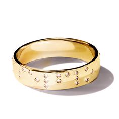 == The Diamond Braille ring is a distinctive reinvention of the classic gold band. This ring discreetly spells 'SOULMATE' in braille using diamonds. Designed for both visual appeal and tactile recognition, you can actually feel the braille message when you touch it. The ultimate universal design suited for any occasion. Let this ring whisper to you a cherished sentiment. Stone: ﻿Natural Diamond (0.9ct) Size: Available in 5mm width Material: Recycled 18kt Yellow Gold Made In: Japan Resizable: Yes Formal Diamond Ring With Si Clarity, Formal Si Clarity Diamond Ring, Modern Yellow Gold Diamond Ring Si Clarity, Modern Yellow Gold Diamond Ring With Si Clarity, Open Diamond Ring, Ring Unique Design, Word Ring, Pave Necklace, Mini Necklace