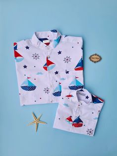 "MATCHING OUTFIT FOR DAD AND SON. This shirts made from 100% cotton fabric. This outfit for dad and son will be perfect present for Father's day, birthday celebration or any special occasion. Available for order men's shirts, baby boy shirt and shorts. SIZES: Toddler and boy shirts available for order in sizes 03 months to 9 years. Men's shirt sizes: XS, S, M, L. FABRICS AND STYLES. I have so many cotton fabrics for your best outfits. I always will be happy to create any style you like. If you w Summer Cotton Shirt For Family Occasions, Summer Cotton Shirt For Birthday, Cotton Shirt For Summer, Casual Blue Shirt For Family Occasions, Cotton Shirt For Birthday In Summer, Matching Short Sleeve Shirt For Father's Day, Father's Day Matching Short Sleeve Shirt, Cotton Family Matching Shirts, Family Matching Cotton Shirt