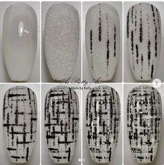 Tweed Nail Art Tutorials, Tweed Nails Tutorial, Tweed Nail Art, Nail Chanel, Illusion Nails, Chanel Nail Art, Chanel Nails Design, Tape Nail Art