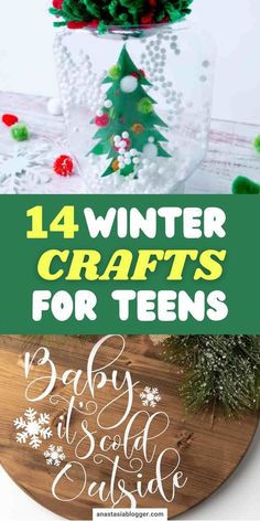 If your teens prefer just staying indoors, then why not do some winter DIY crafts with them? Here are 14 fun and easy winter crafts for teens to enjoy! #wintercrafts #christmasdiy Easy January Crafts For Adults, Christmas Projects For Middle School, Winter Crafts For Middle School, Christmas Craft Middle School, Christmas Craft For Teenager, Christmas Crafts Middle School, Fun Christmas Crafts For Teens, Christmas Crafts For 4th Graders, Christmas Crafts For Middle School