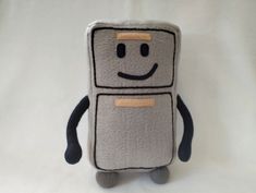 a stuffed toy that looks like a refrigerator