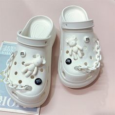 Jibbitz charms for diy your own crocs. I also accept custom croc charms. Please contact me if you have any question. White Crocs With Jibbitz, Crocs Designer Jibbitz, Gray Crocs With Jibbitz, Crocs White Jibbitz, Stucco Crocs Jibbitz, Crocs Jibbitz, Kids' Braids, Croc Charms, Cute Charms