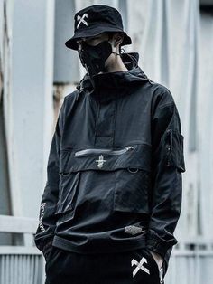 Zipper Jacket Outfit, Techwear Jacket, Combat Jacket, Techwear Outfits, Reflective Jacket, Technical Clothing, Military Combat, Style Japonais, Japanese Streetwear