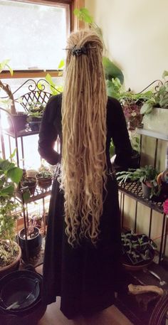 My dreads 2017 Dark Blonde Dreads, Dreads With Bangs, Dreads Blonde, Long Dreadlocks, Blonde Goddess, Braids Blonde, Blonde Dreads, Witch Style