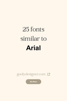 the cover of 25 font styles similar to arial