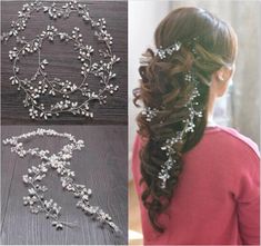 Baroque Long Leaf Wedding Hair Accessories Crystal Pearl Tiara Head Forehead Jewelry For Women Bridal Valentine's day Headpiece Wedding Hair With Vail, Forehead Jewelry, Elegant Veils, Accessories Crystal, Pearl Tiara, Tiara Crown, Head Jewelry, Crystal Accessories, Wedding Hair Pieces