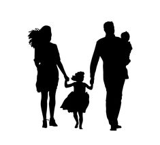 Family Siluet, Family Silhouette Art Free Printable, Family Sillouhette, Family Of 6 Silhouette, Family Of 3 Silhouette, 5 Family Silhouette, Family Of Four Silhouette Art, Big Family Silhouette