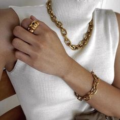 Complete your bracelet stack with this gorgeous chain link bracelet. Chunky Bracelet, Chunky Bracelets, Chain Fashion, Rolo Chain, Chain Link Necklace, Jewelry Branding, Link Bracelets, Chain Bracelet, 6 Inches