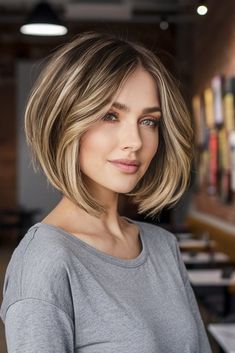 Blonde Highlights Short Hair, Cortes Bob, Trendy Bob, Short Hair Highlights, Trendy Bob Hairstyles, Layered Bob Hairstyles, Nail Style, Hair Raising, Haircuts For Medium Hair