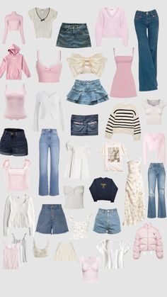 Stylish Girly Outfits, Cute Pink Summer Outfits, Pink Outfit Board, Outfit Ideas Girly Casual, Femenine Outfits Style, Simple Girly Outfits, Girly Outfits For School, Coquette Wardrobe, Girly Outfit Ideas