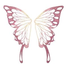 a drawing of a pink butterfly on a white background