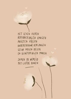 some white flowers on a pink background with words written in german and english, as well as an image of the same flower