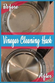 the before and after pictures of vinegar cleaning hack