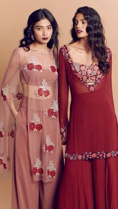 New Trendy Dresses Indian, Maroon Indian Outfit, Crepe Fabric Dress Style, Cape Dress Indian, Indian Traditional Dresses, Maroon Embroidery, Indian Outfits Modern, Embroidered Cape, Trendy Outfits Indian