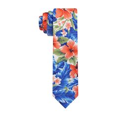 Add a splash of color and pattern to your formal wardrobe with this J. Ferrar men's tropical floral tie. It's made from a woven fabric with a narrow width. Pair it with a solid-colored shirt and suit to let the vibrant design stand out. Measurements: 58 Length/Inches, 3 Width/InchesBase Material: 100% PolyesterFabric Description: WovenLining Material: PolyesterCare: Dry Clean OnlyTie Width: Narrow Width TieCountry of Origin: Imported Multicolor Summer Ties For Formal Occasions, Multicolor Standard Tie For Summer, Summer Formal Ties With Floral Print, Summer Floral Print Ties, Summer Formal Suit And Tie Accessories With Floral Print, Blue Summer Tie, Summer Floral Print Standard Tie, Summer Floral Print Tie, Tropical Floral