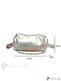 Bird in Bag - Aival Womens Small Crossbody Bag PU Leather Mini Bag Fashion Chain Handbag Portable Travel Bag for Women Trendy Pouch Bag With Chain Strap, Trendy Clutch Bag With Chain Strap, Silver Crossbody Shoulder Bag With Chain Detail, Silver Crossbody Shoulder Bag With Chain, Trendy Silver Shoulder Bag With Chain Strap, Silver Chain Crossbody Shoulder Bag, Trendy Silver Evening Bag With Chain Strap, Silver Satchel Shoulder Bag With Chain Strap, Silver Crossbody Evening Bag With Chain Strap