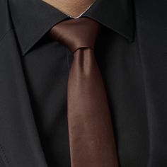 * Extra long & wide 
 * Smooth, easy-to-tie material Dapper Ties For Office, Classic Brown Ties For Office, Classic Solid Ties For Work, Classic Solid Ties For Workwear, Classic Solid Color Ties For Office, Classic Tailored Office Ties, Classic Tie For Workwear, Business Suit And Tie Accessories With Solid Color Ties, Classic Tailored Ties For Work